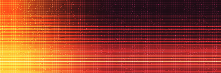 Red technology background